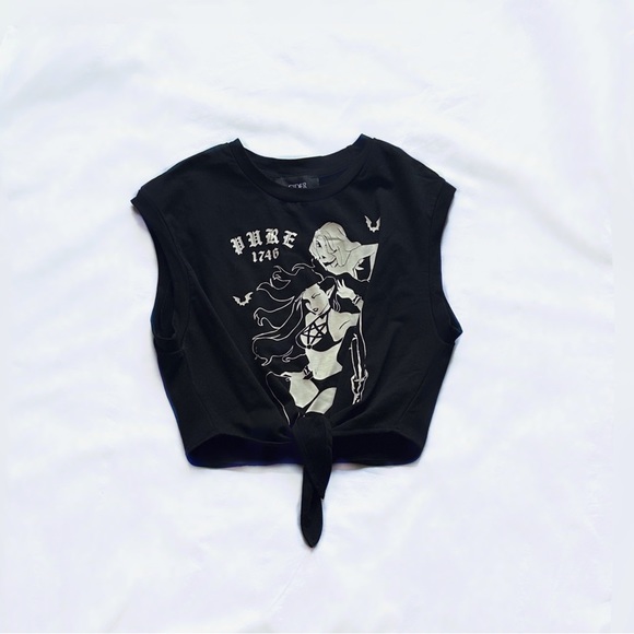 Cider Tops - cider ⋆ graphic tie crop top